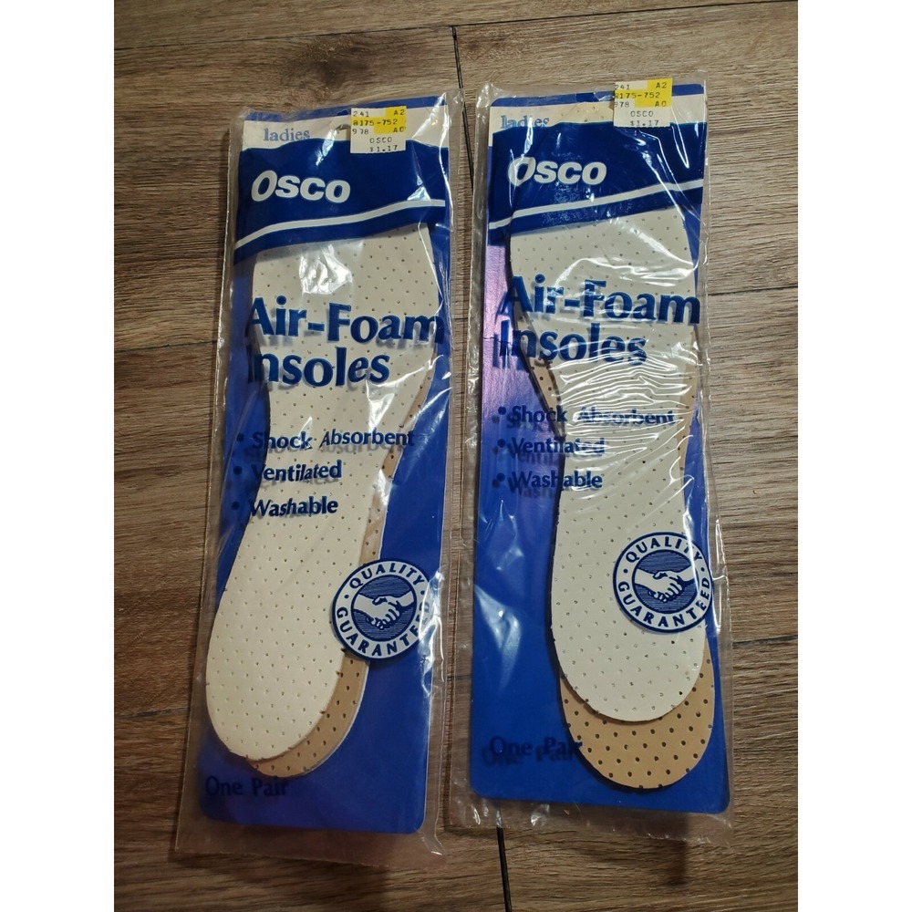 Vintage Osco Air-foam Insoles Lot Of 2